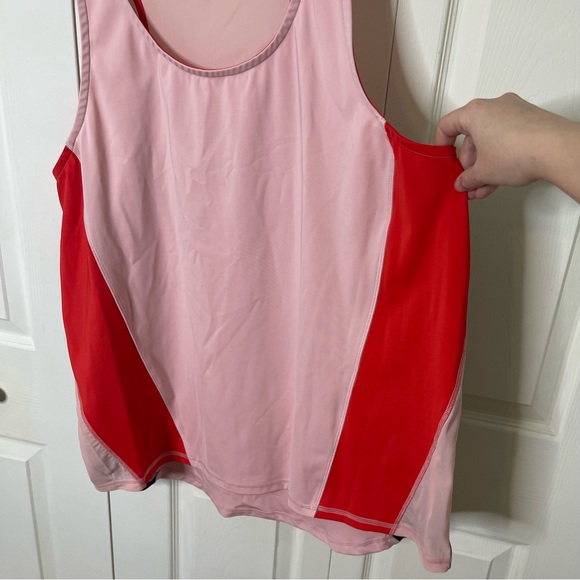 Activezone Powder Pink Colour Blocking Athletic Tank Top 3X - Picture 6 of 10